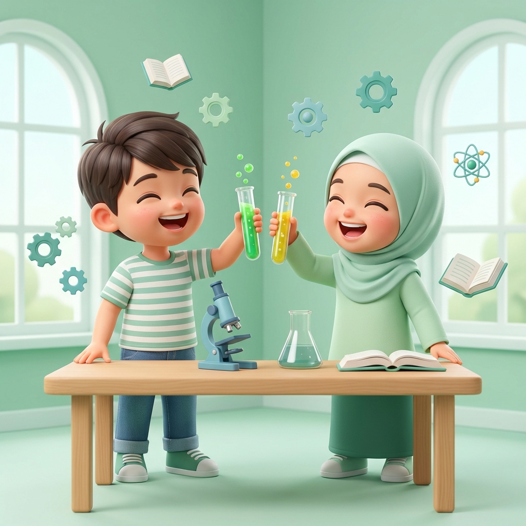 Kanak-kanak Islam menikmati pembelajaran Sains
